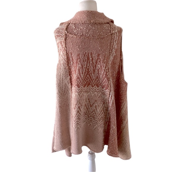 Free People In Your Arms Swing Blanket Sweater Cardigan Vest Wool Alpaca Large - Picture 7 of 11
